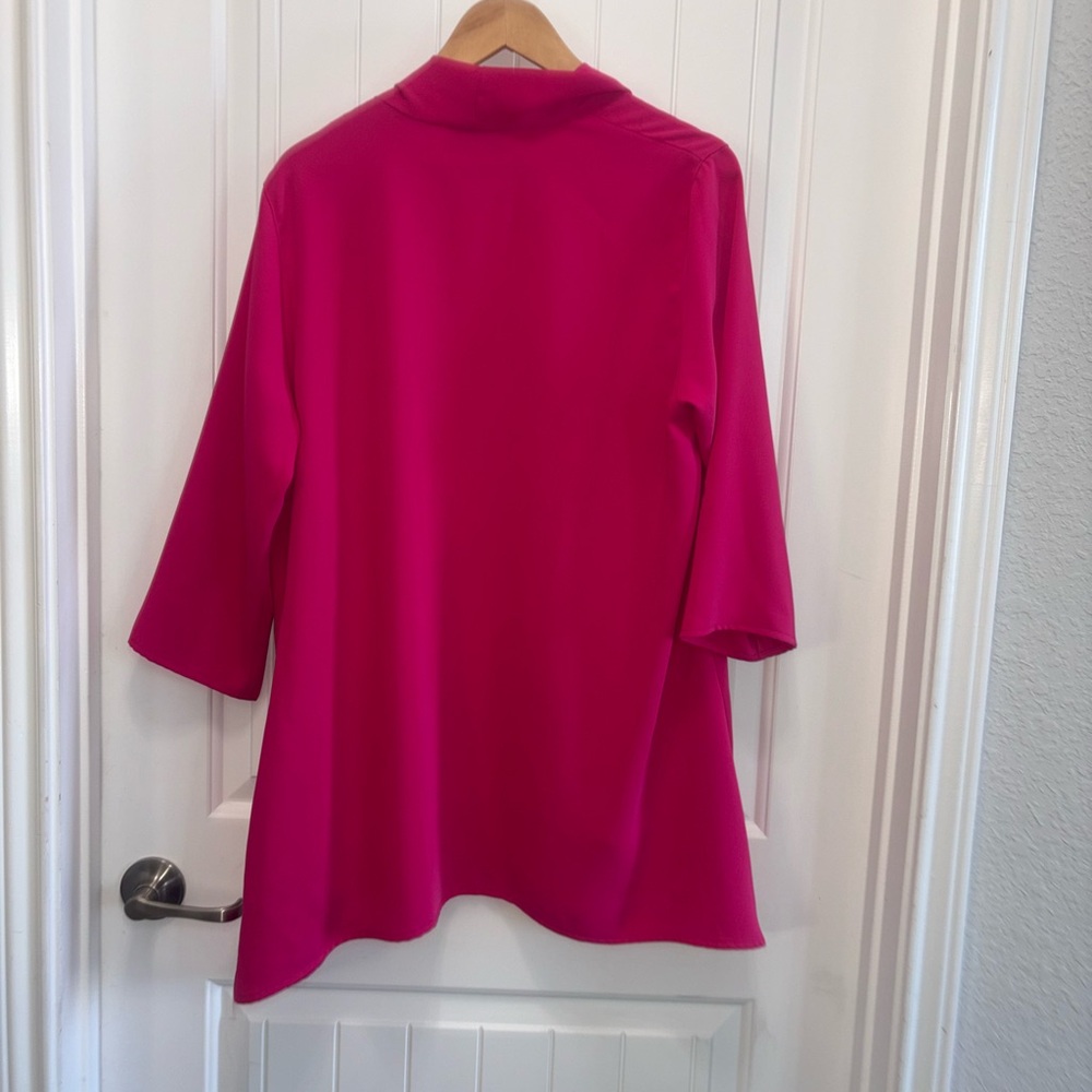 Caroline Rose Bold Fuchsia Open Cardigan - Picture 8 of 16